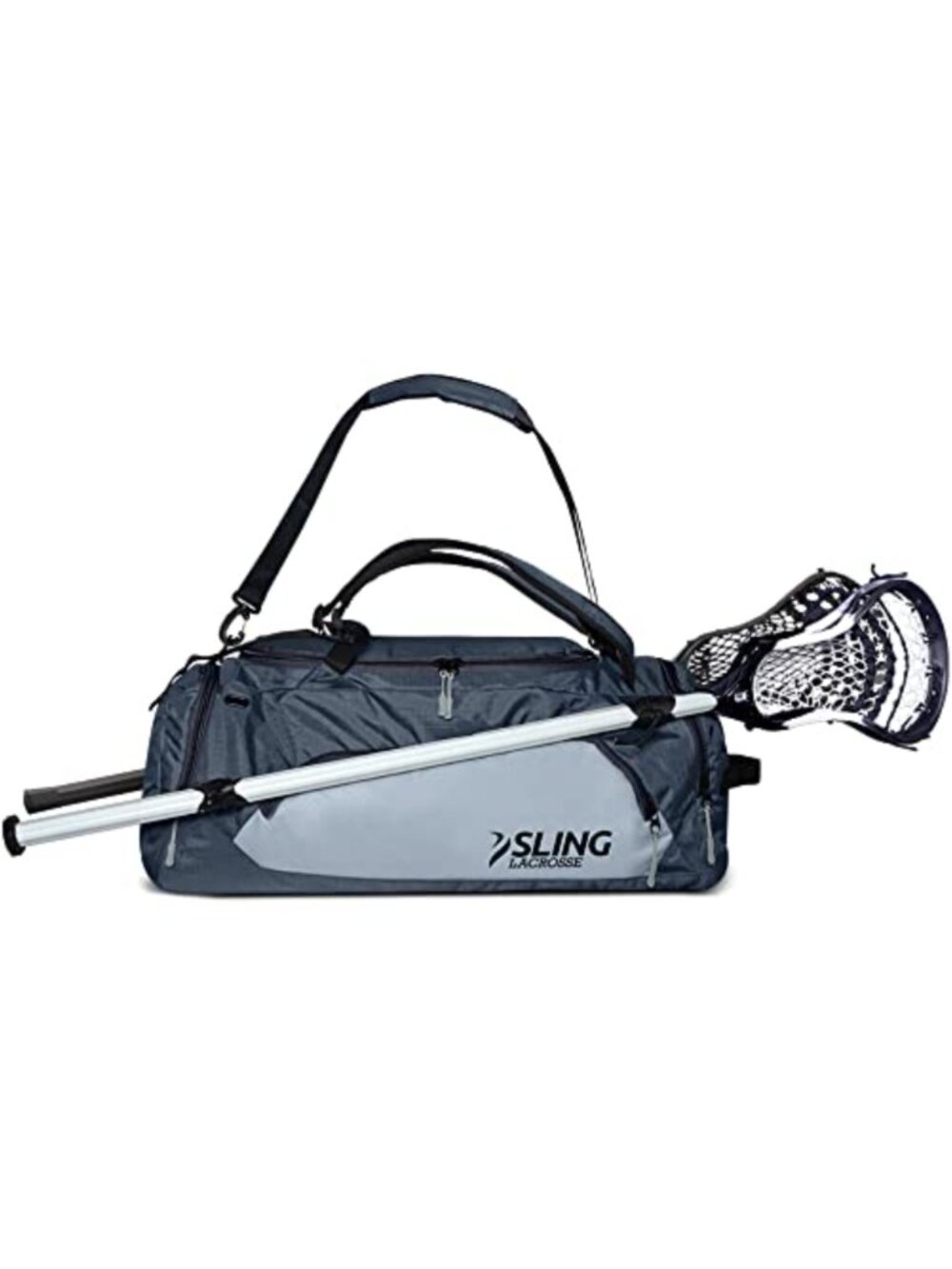Lacrosse Equipment Bag 40L Hybrid Backpack Duffel Holds 2 Sticks Rip-Stop Nylon